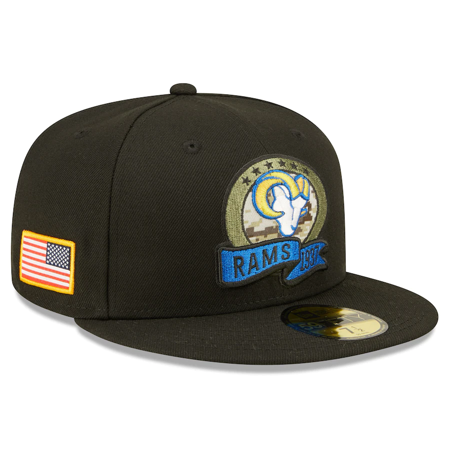 Los Angeles Rams 2022 Salute to Service 59FIFTY Fitted Hat 22 / 7 5/8