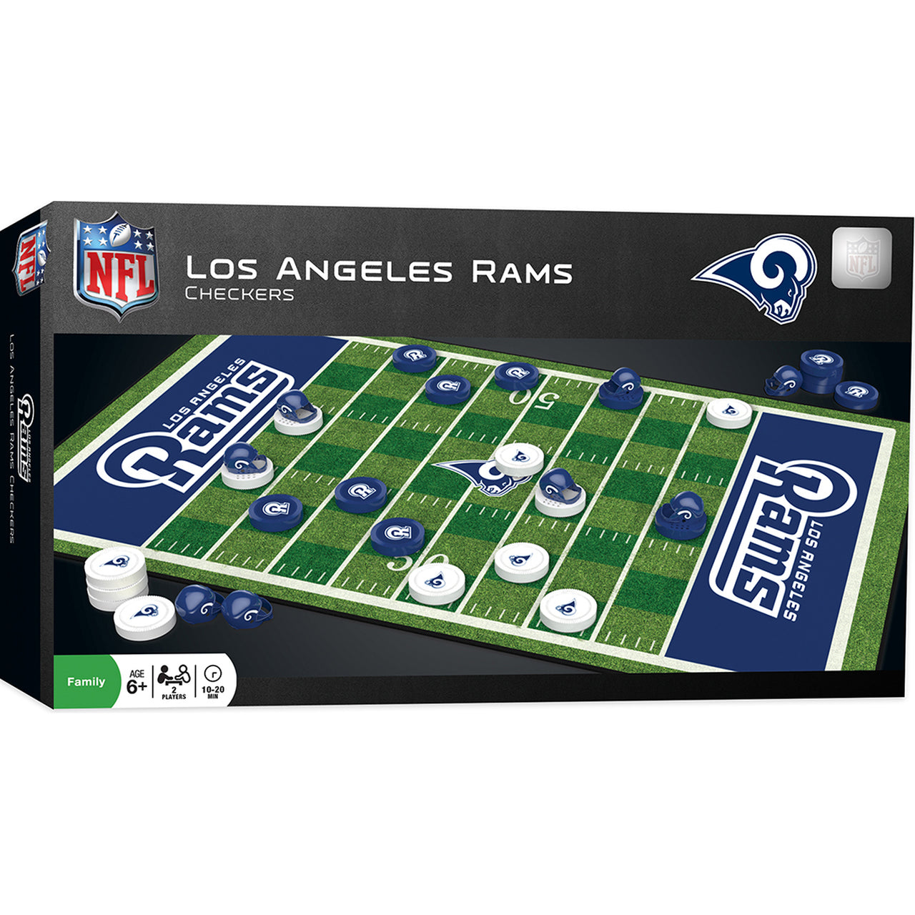 Los Angeles Rams NFL Checkers Board Game