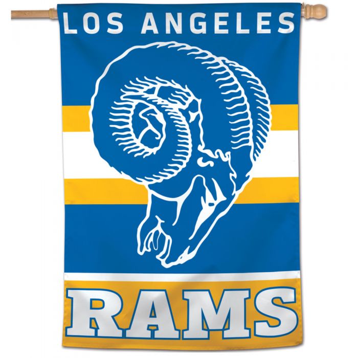 Los Angeles Rams Super Bowl Wood Flag With Epoxy Logo 