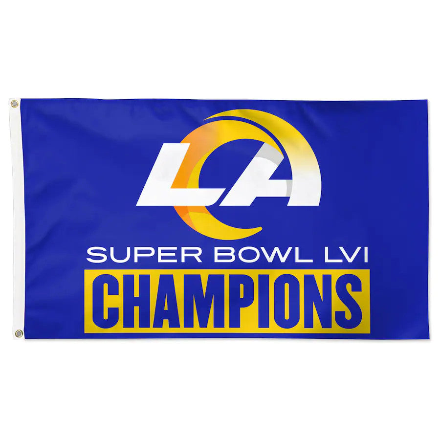 Los Angeles Rams NFL Super Bowl LVI Champions Vertical Flag