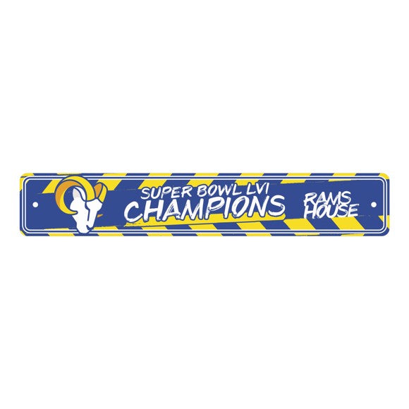 LOS ANGELES RAMS SUPER BOWL LVI CHAMPS STREET SIGN – JR'S SPORTS