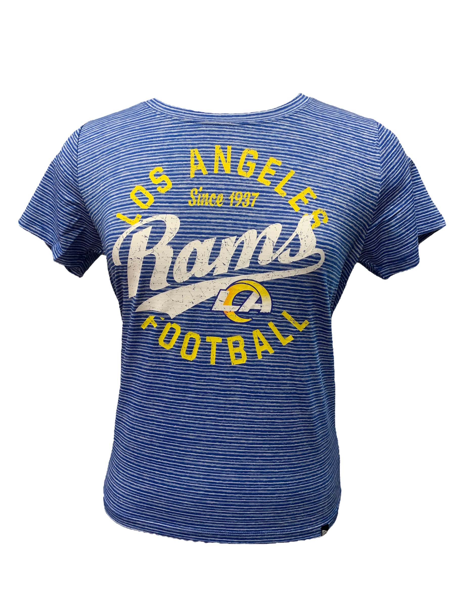 LOS ANGELES RAMS WOMEN'S DISTRESSED LINE TEE – JR'S SPORTS