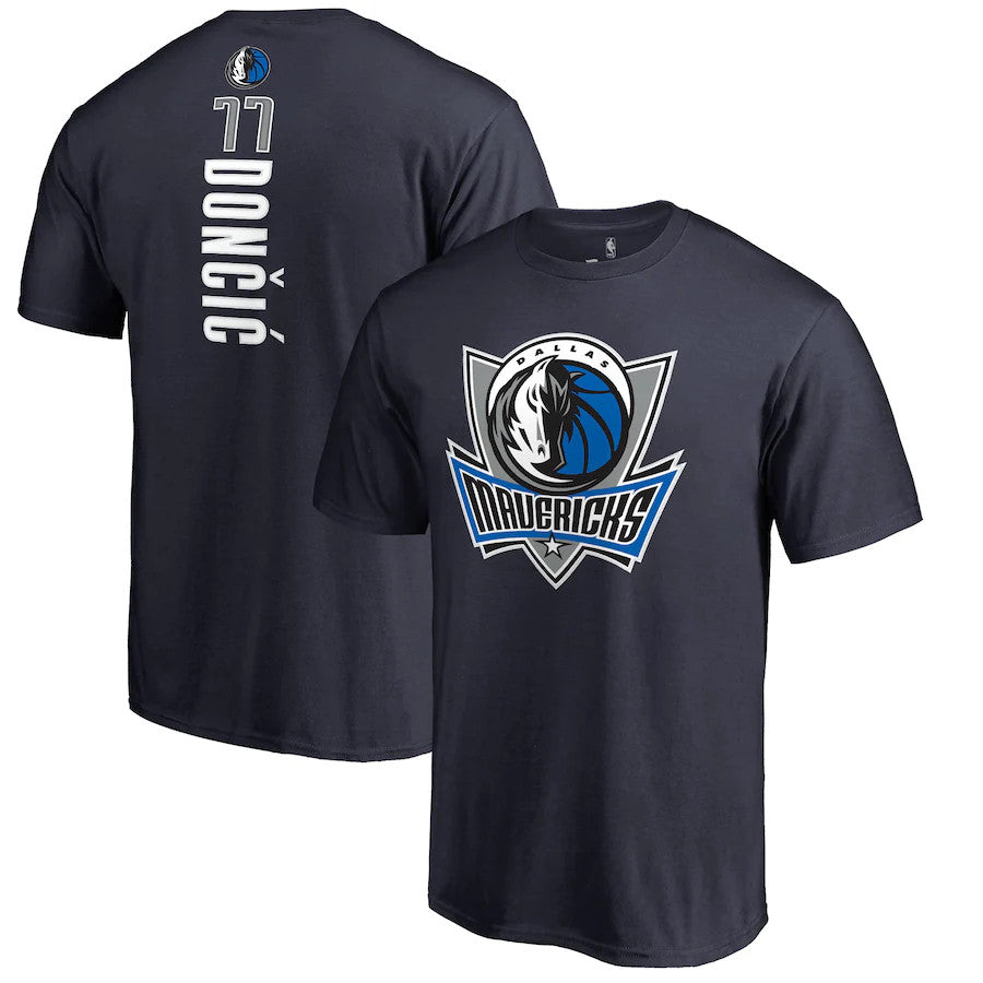 Blue Luka Doncic Old School Logo T-Shirt at  Men’s Clothing store
