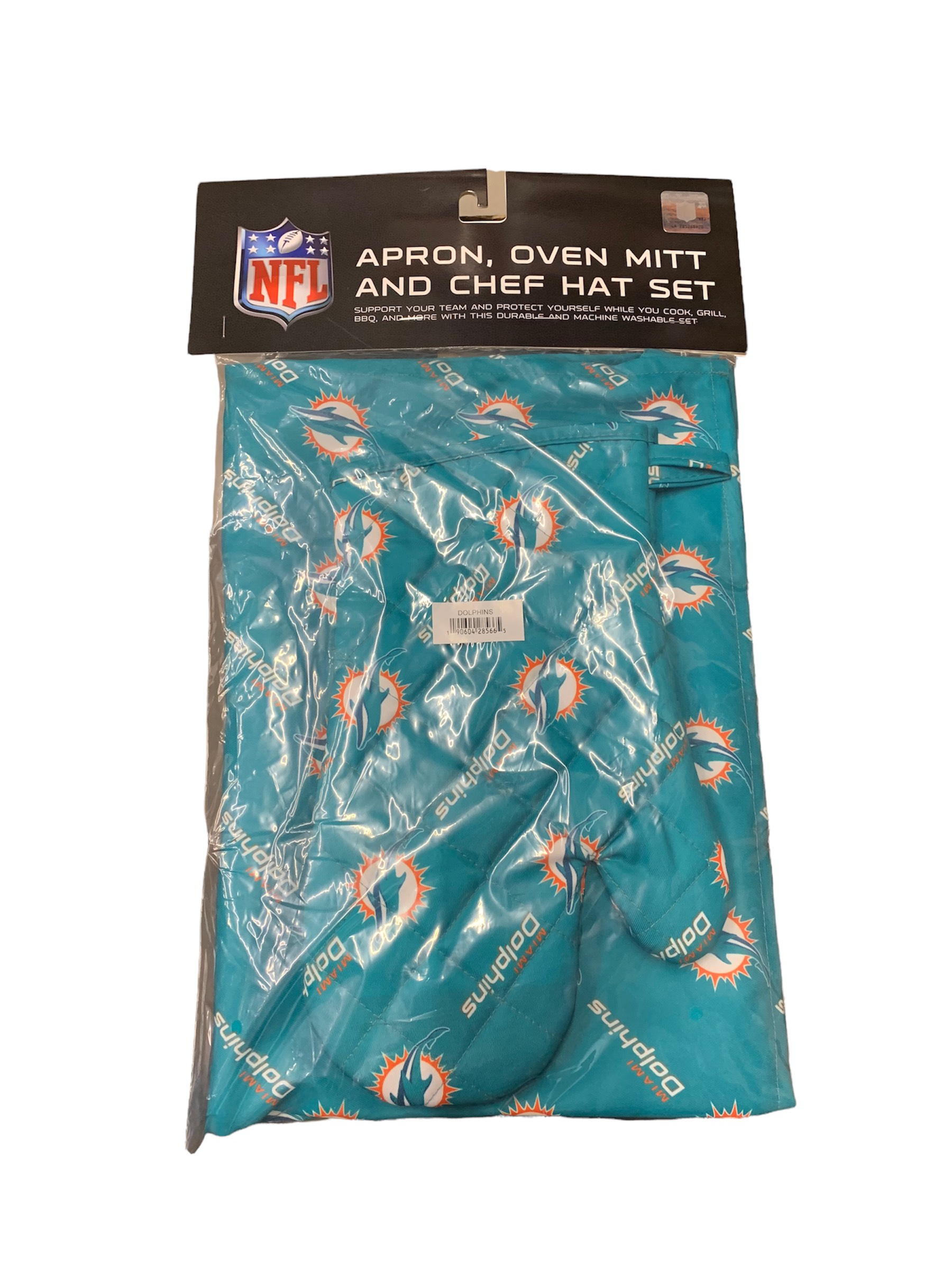 NFL Miami Dolphins Apron, Mitt, Hat Grill Tool Set - 3PC