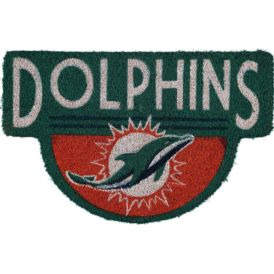 MIAMI DOLPHINS SHAPED COIR DOORMAT – JR'S SPORTS