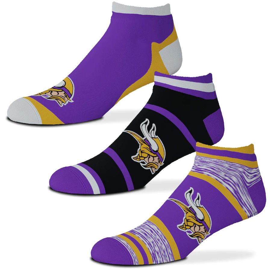 Minnesota Vikings 3-Pack Cash Socks