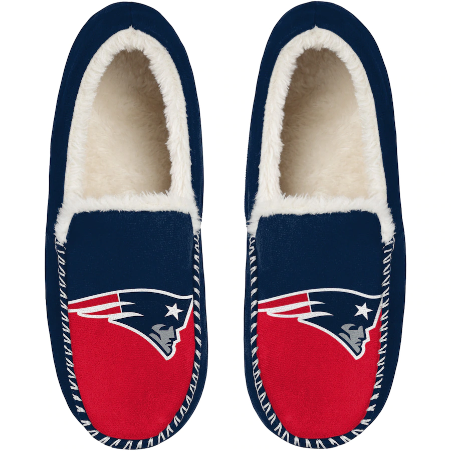 New England Patriots Color Block Moccasins 22 / XL