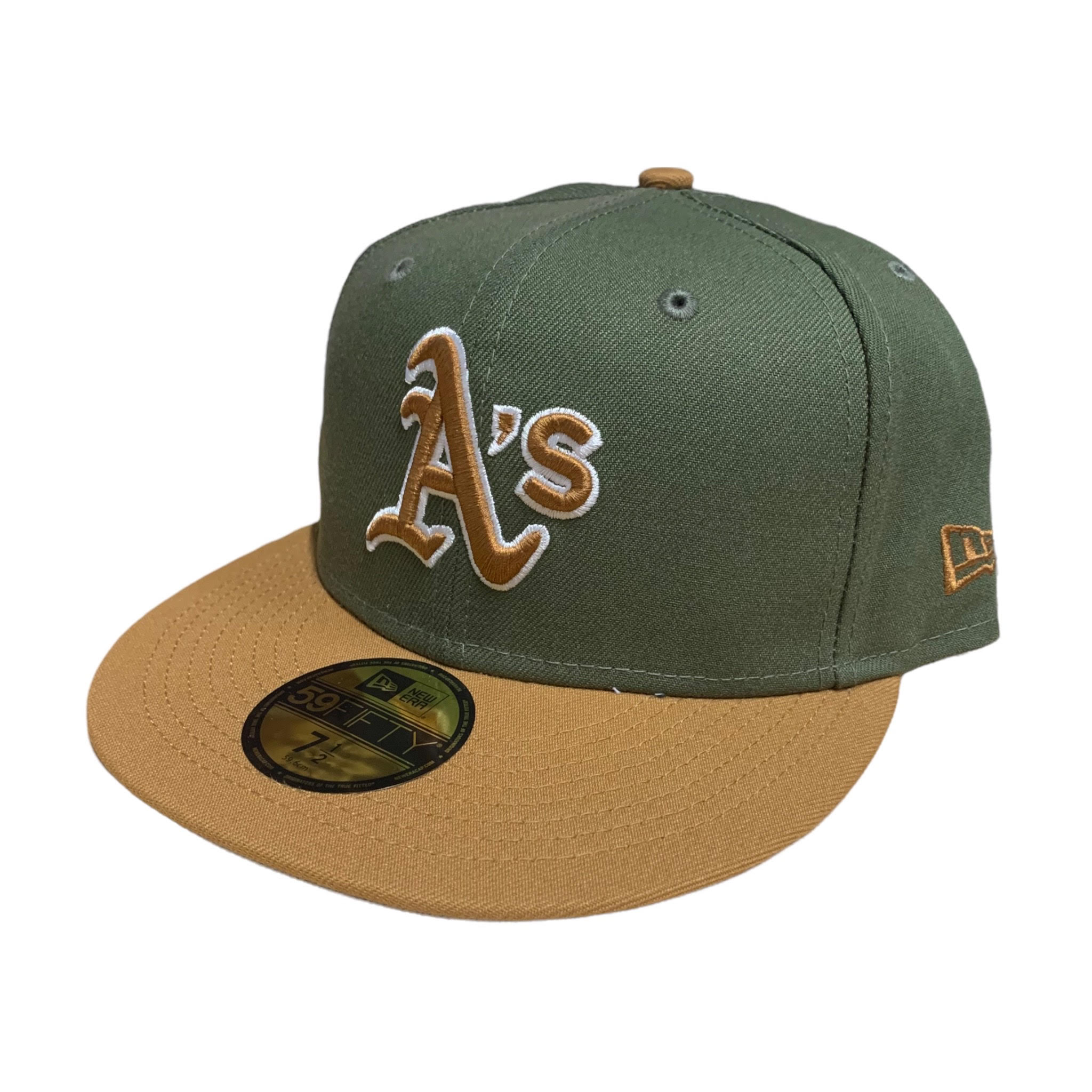 Oakland Athletics 2-Tone Color Pack 59FIFTY Fitted Hat - Brown/ Charcoal LBZSTC / 7 1/8