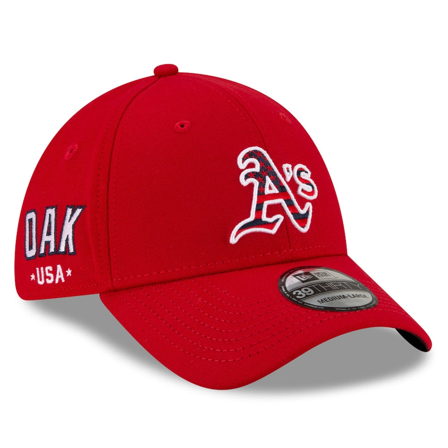 Oakland Athletic's hat with big logo.