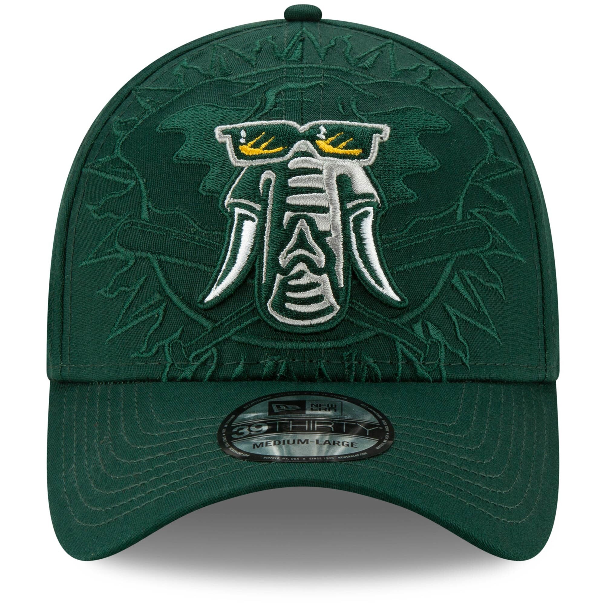 Oakland Athletic's hat with big logo.