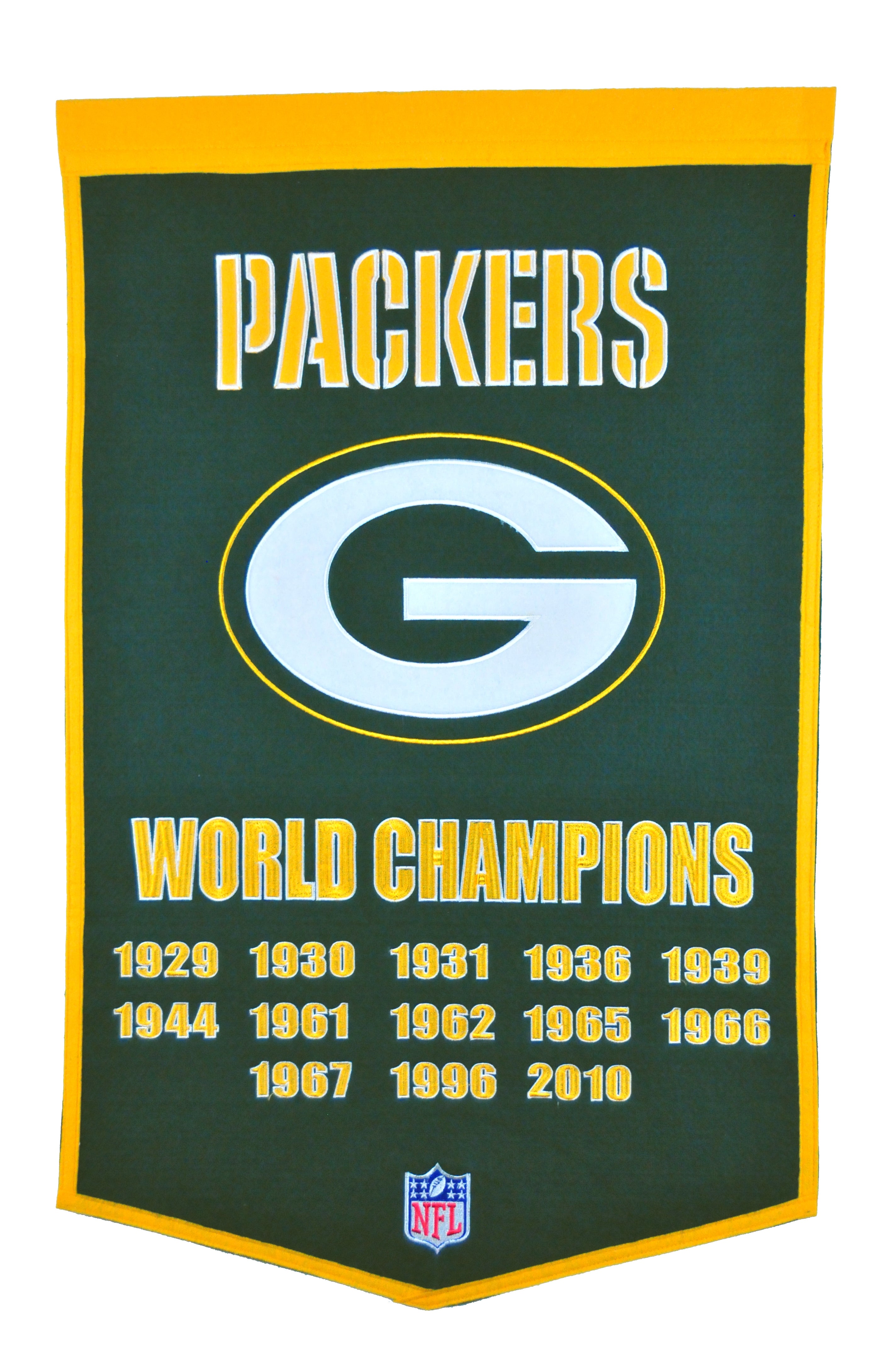 Green Bay Packers Team Flag Wooden Sign - Dynasty Sports & Framing