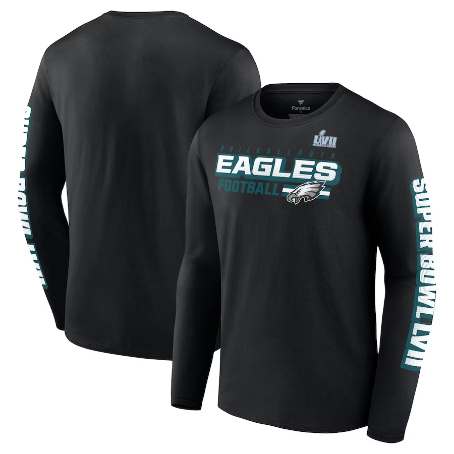 Fanatics Philadelphia Eagles Men's 2022 NFC Champions Star Trail Long-Sleeve Tee 22 / M