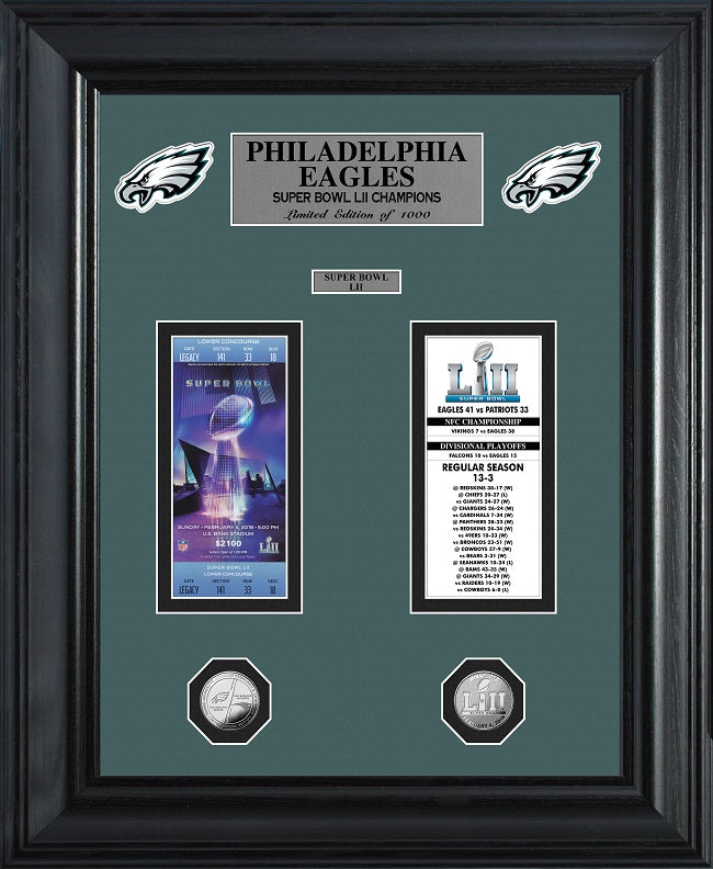 PHILADELPHIA EAGLES SUPER BOWL CHAMPIONS DELUXE GOLD COIN TICKET COLLE –  JR'S SPORTS