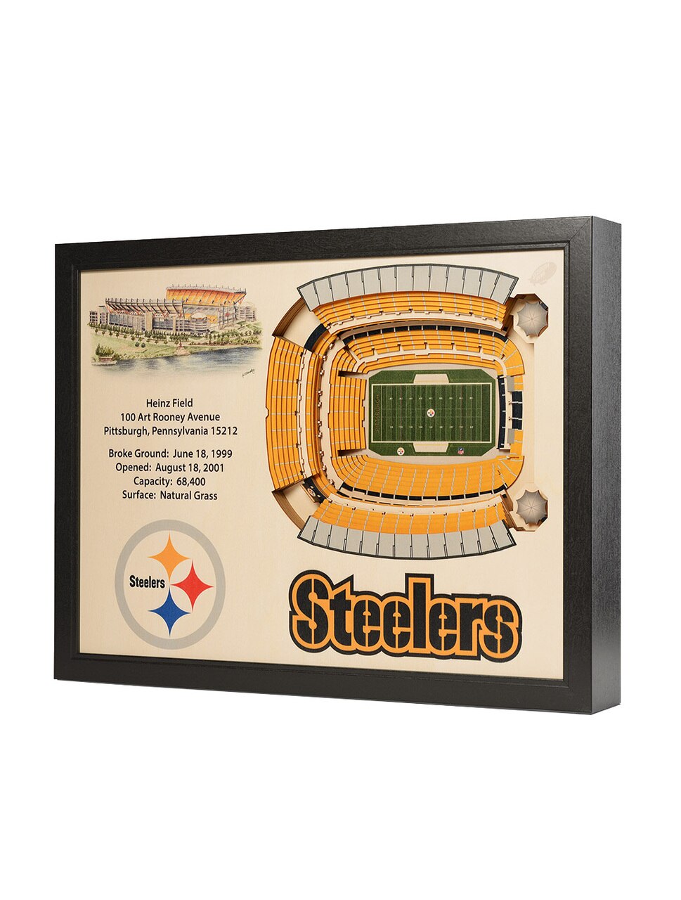 BRAX NFL Pittsburgh Steelers 3D Portfolio, Black, 8