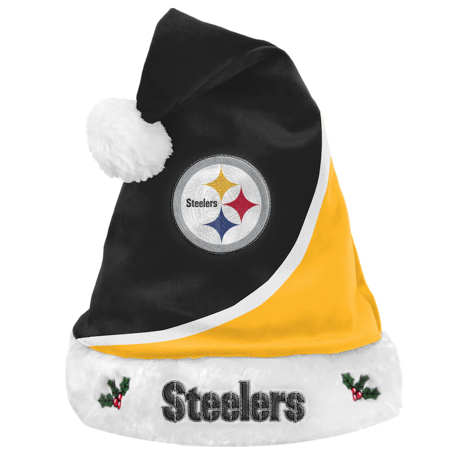 PITTSBURGH STEELERS 6PK SANTA HATS AND BOOTS SHATTERPROOF CHRISTMAS OR –  JR'S SPORTS