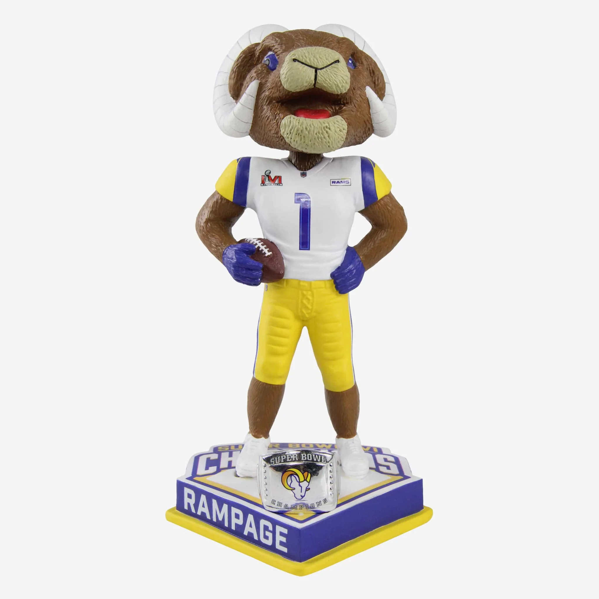 LOS ANGELES RAMS SUPER BOWL LVI CHAMPS SMUSHERZ RAMPAGE PLUSH – JR'S SPORTS