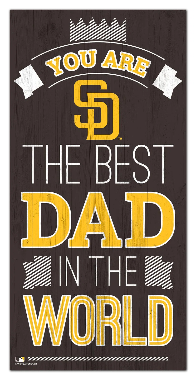 Fan Creations MLB San Diego Padres Unisex San Diego Padres Fans Welcome  Sign, Team Color, 6 x 12 (M0847-Padres)