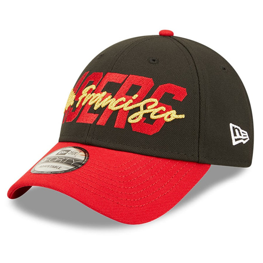 San Francisco 49ers White Script SNAPBACK (Green Under)