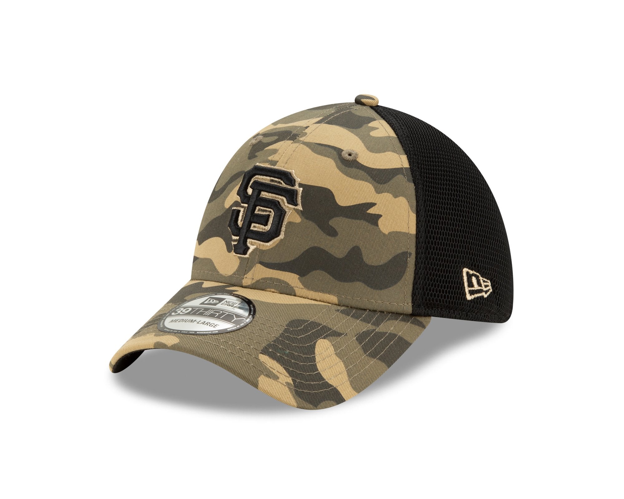 Men's New Era Camo/Black Atlanta Braves Tonal Neo 39THIRTY Flex Hat