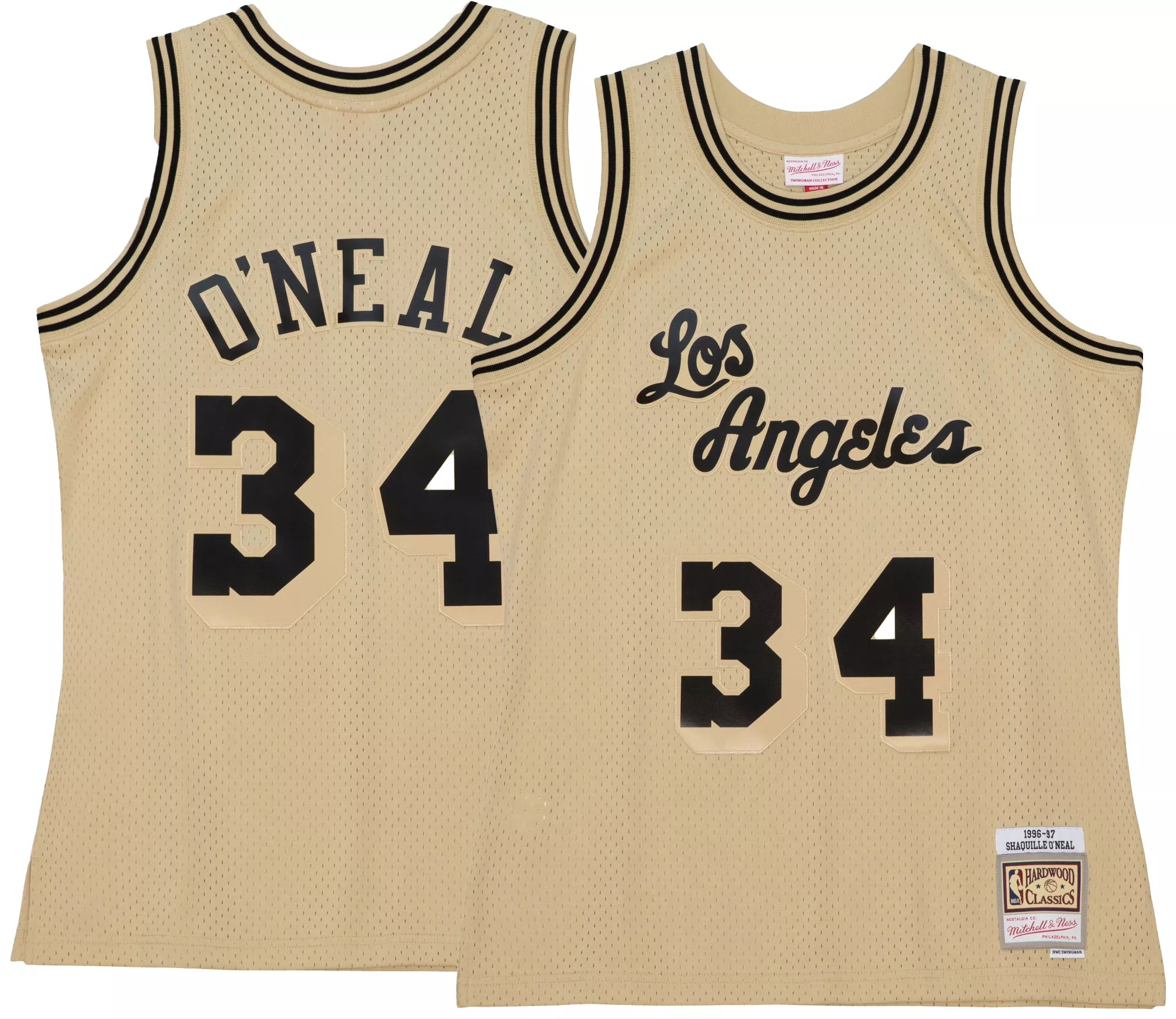 Los Angeles Lakers Shaquille O'Neal Swingman Jersey 96/97 - Gold -  Supporters Place