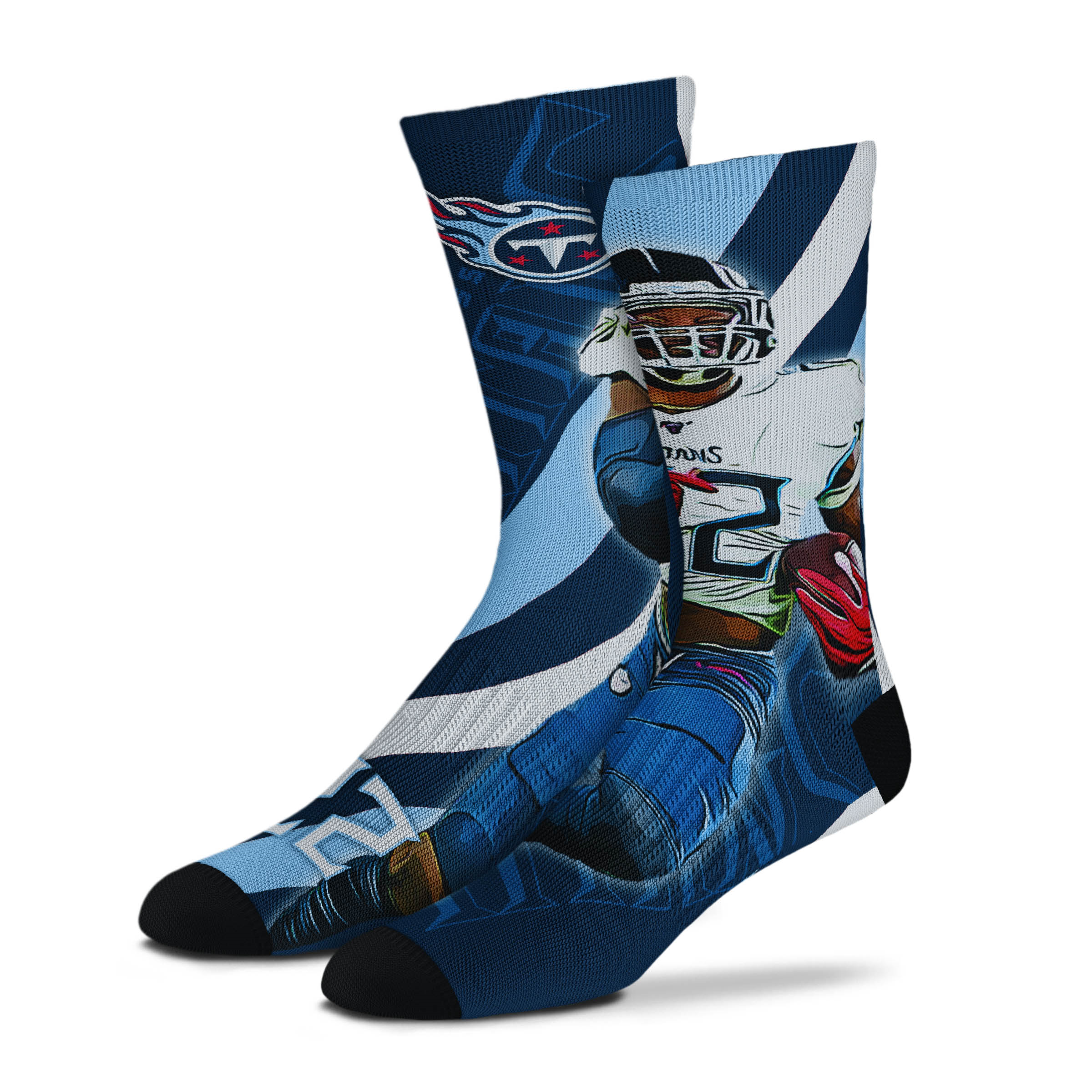 : FBF - NFL Tennessee Titans Player # Footwear For Men And Women  Game Day Apparel Dress Socks - Derrick Henry (Medium) : Sports & Outdoors