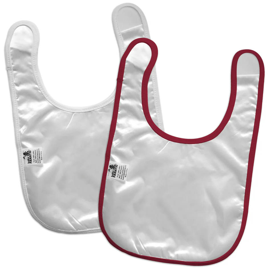 ALABAMA CRIMSON TIDE BABY BIBS - 2 PACK - RED/WHITE