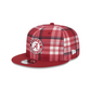 ALABAMA CRIMSON TIDE PLAID STATEMENT 9FIFTY SNAPBACK HAT