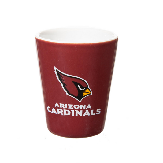 ARIZONA CARDINALS 2 OZ. TEAM SHOT GLASS - CERAMIC