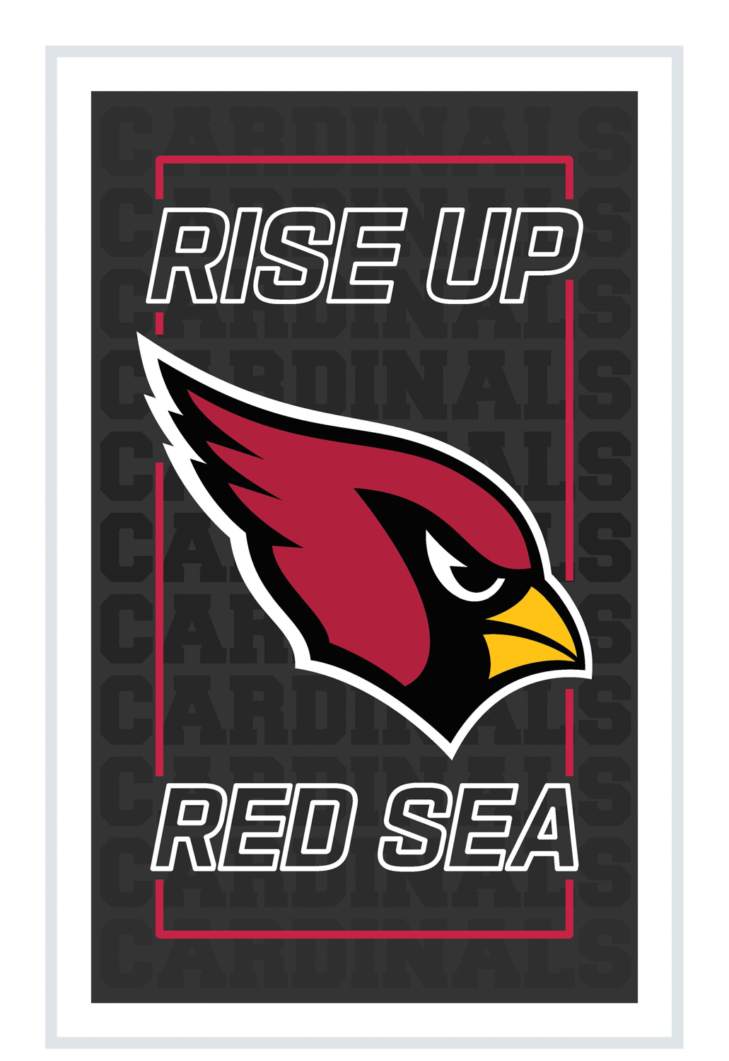 ARIZONA CARDINALS RECTANGLE NEOLITE LED WALL DECOR