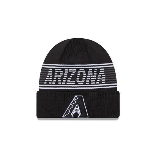 ARIZONA DIAMONDBACKS CLUBHOUSE CUFFED SPORT KNIT - BLACK/WHITE