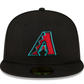 ARIZONA DIAMONDBACKS EVERGREEN BASIC 59FIFTY FITTED HAT - BLACK