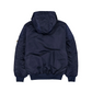 ATLANTA BRAVES MEN'S NEWERA X ALPHA INDUSTRIES L-2B HOODED BOMBER JACKET - NAVY