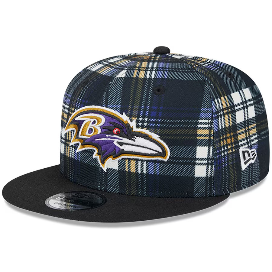 BALTIMORE RAVENS 2024 NFL SIDELINE STATEMENT 9FIFTY SNAPBACK HAT - BLACK