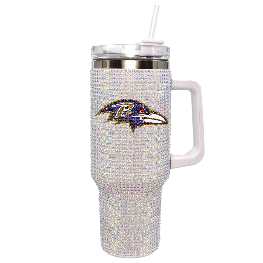 BALTIMORE RAVENS THE MEMORY COMPANY 40 OZ BLING COLOSSAL TUMBLER