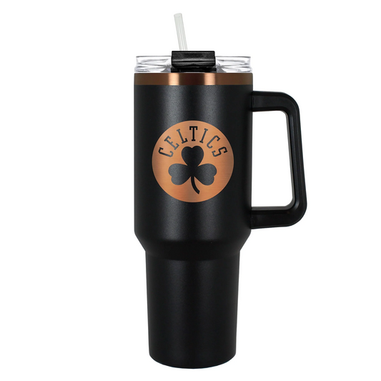 BOSTON CELTICS 40OZ. COLOSSUS TRAVEL MUG - BLACK/COPPER