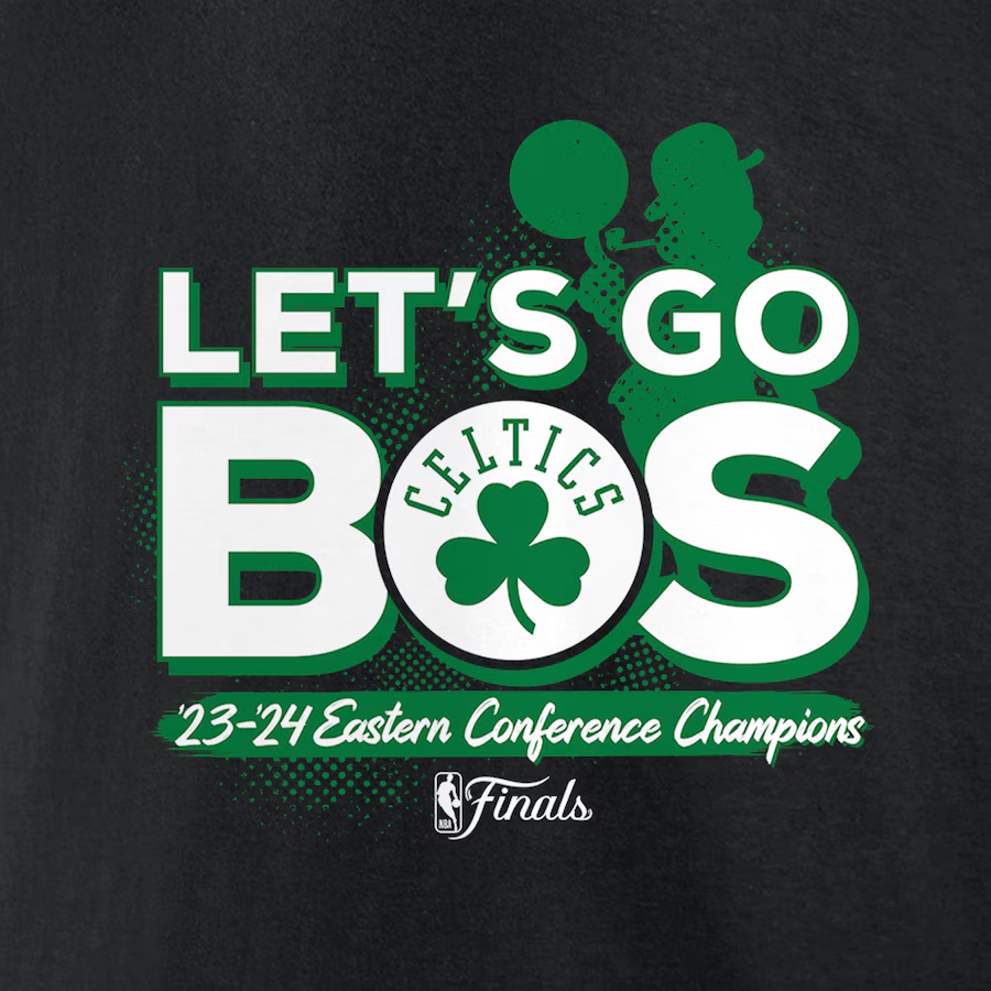 BOSTON CELTICS MEN'S 2024 NBA EASTERN CONFERENCE CHAMPIONS LAYUP DRILL T-SHIRT