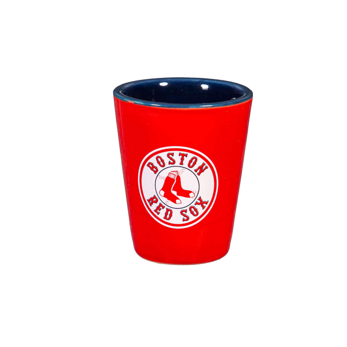 BOSTON RED SOX 2 OZ. TEAM SHOT GLASS - RED