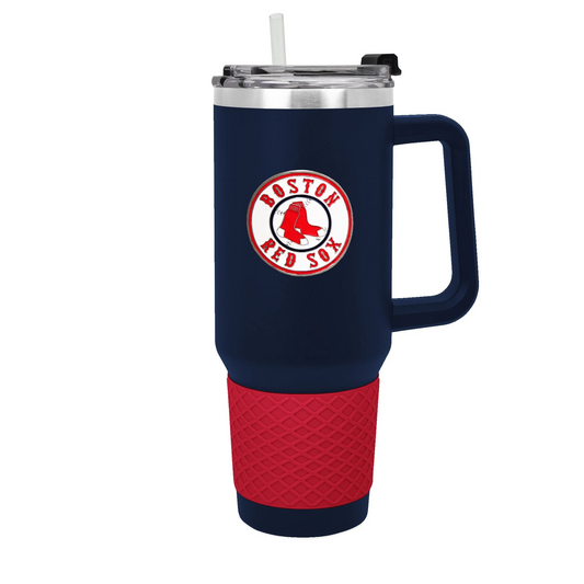 BOSTON RED SOX 40OZ. COLOSSUS TRAVEL MUG WITH METAL LOGO - BLUE