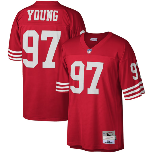 BRYANT YOUNG SAN FRANCISCO 49ERS MEN'S MITCHELL & NESS PREMIER JERSEY