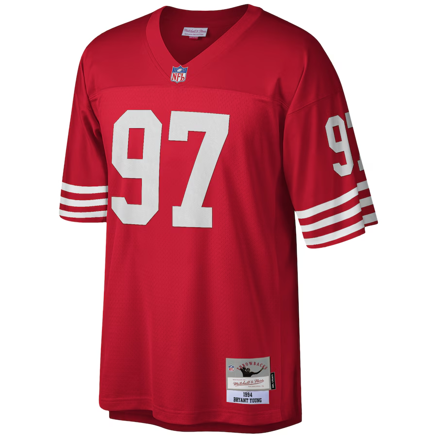 BRYANT YOUNG SAN FRANCISCO 49ERS MEN'S MITCHELL & NESS PREMIER JERSEY