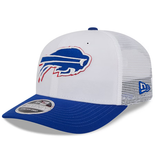 BUFFALO BILLS 2024 NFL TRAINING CAMP 9SEVENTY STRETCH SNAP TRUCKER HAT - WHITE