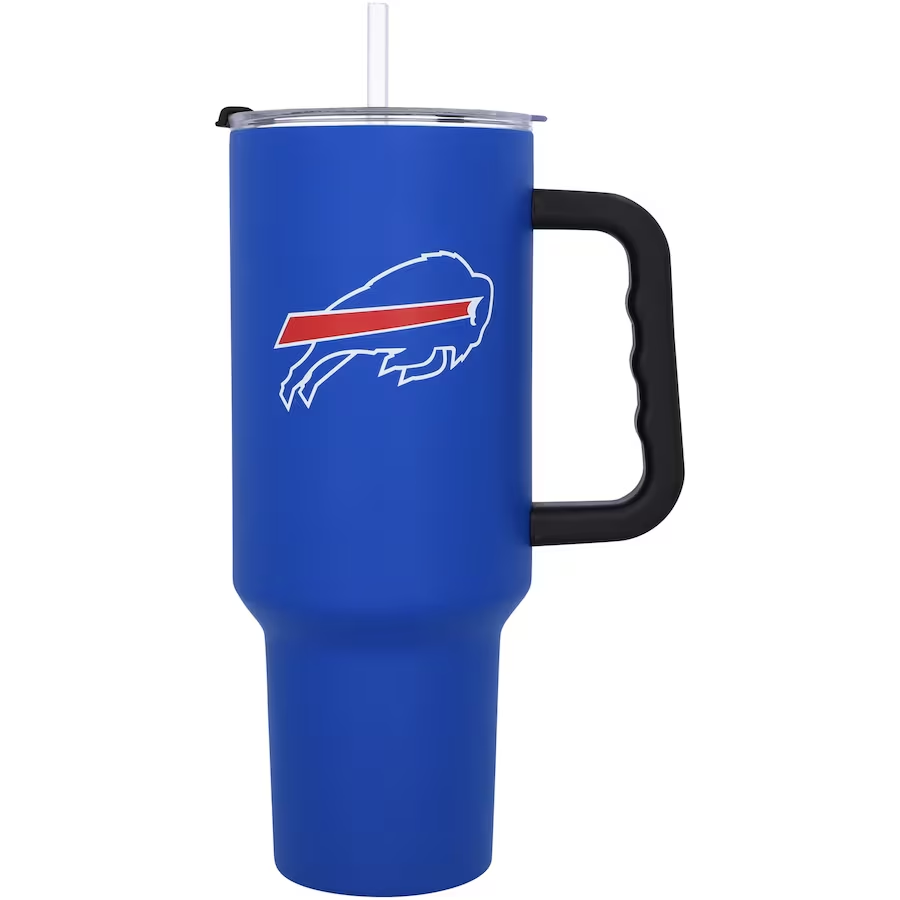 BUFFALO BILLS 40OZ. FLIPSIDE TRAVEL TUMBLER WITH HANDLE