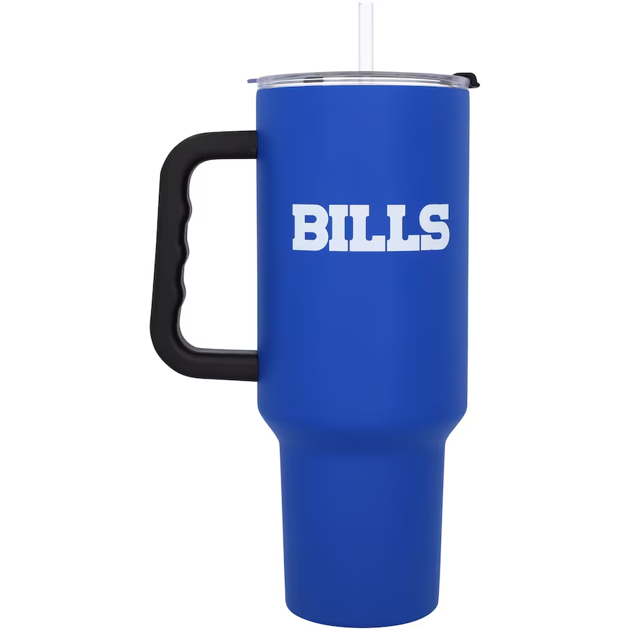 BUFFALO BILLS 40OZ. FLIPSIDE TRAVEL TUMBLER WITH HANDLE