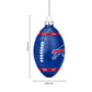 BUFFALO BILLS BLOWN GLASS FOOTBALL ORNAMENT