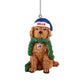 BUFFALO BILLS DOG WITH GARLAND ORNAMENT