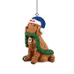 BUFFALO BILLS DOG WITH GARLAND ORNAMENT