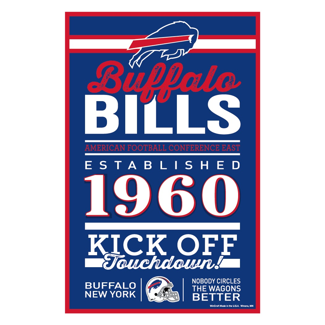 BUFFALO BILLS HOME WORDAGE 11X17 CARTEL DE PARED