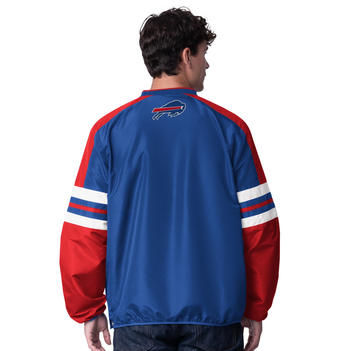 BUFFALO BILLS MEN'S HIGH HEAT 1 PULLOVER JACKET - BLUE/RED