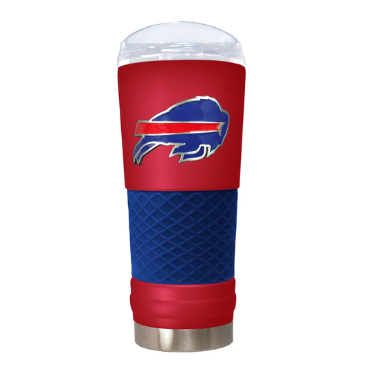 BUFFALO BILLS METAL TEAM EMBLEM 24OZ DRAFT TUMBLER - RED/BLUE