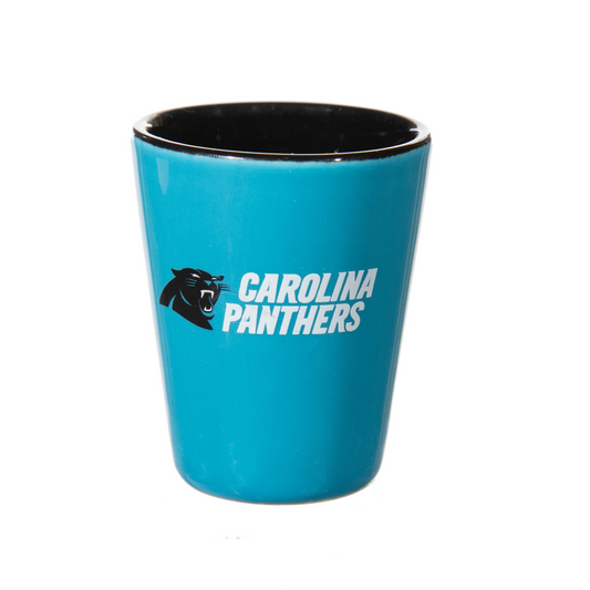 CAROLINA PANTHERS 2 OZ. TEAM SHOT GLASS - CERAMIC